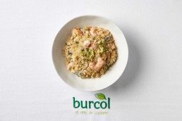 Risotto de quinoa con gambas y limón